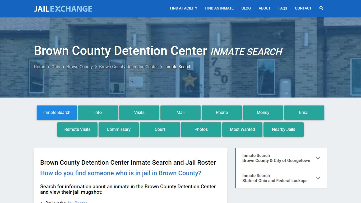 Brown County Detention Center Inmate Search - Jail Exchange