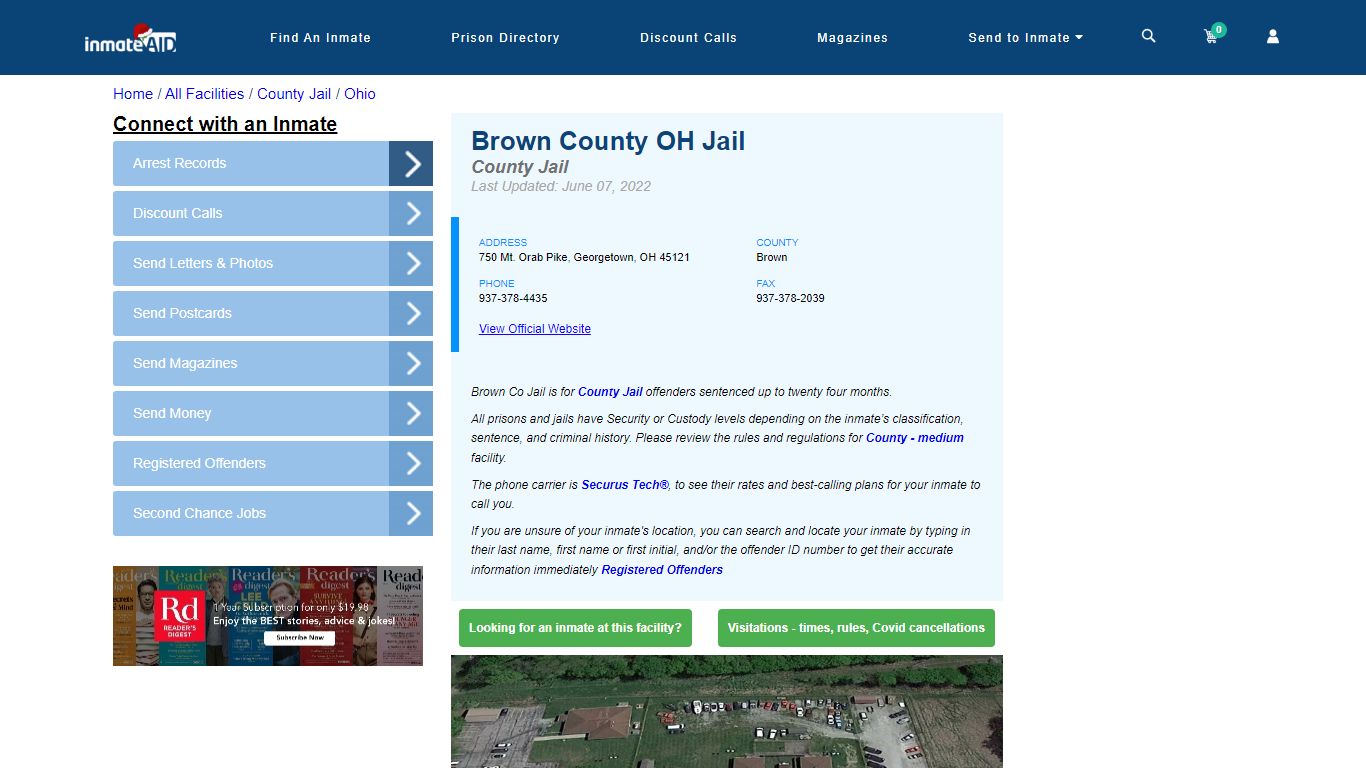 Brown County OH Jail - Inmate Locator - Georgetown, OH